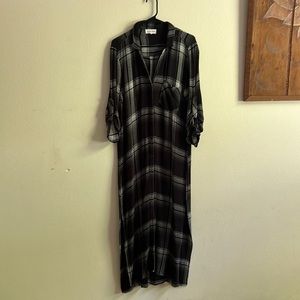 Bella Dahl Long Sleeve Dress Flannel Pattern